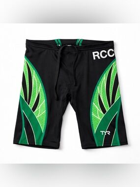 TYR Kids Black and Green Race Jammer